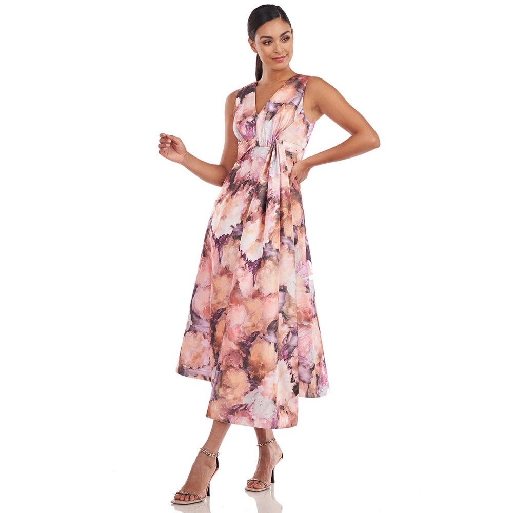 Kay Unger Lani Midi Dress Size 0 Nwot